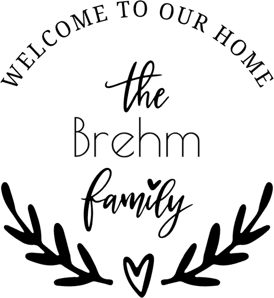 Welcome To Our House Bamboo Cutting Board with Handle