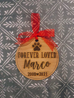 Pet Rememberance Christmas Ornament