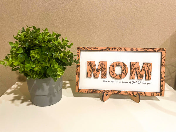 Floral Mom Sign