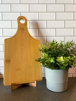 Bloom Where You Are Planted Bamboo Cutting Board with Handle